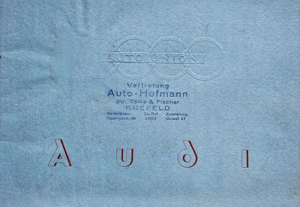 Audi Modelprogram 1936 Carbrochure (5833)